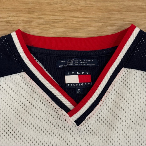 Rare Vintage 90s Tommy Hilfiger Hockey Jersey (Medium) - Picture 13 of 15